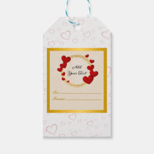Elegante Valentinstage, Liebe, Jahrestag Rotes Her Geschenkanhänger