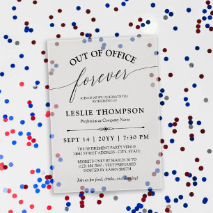 Elegante Verabschiedungsfeier für den Ruhestand - Acryleinladungen