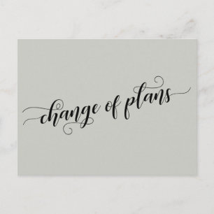 Elegante Veränderung von Plänen verzögert Hochzeit Postkarte