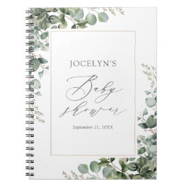 Elégante verdure Eucalyptus Baby shower Livre d'hô