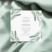Élégante verdure Faire-part de mariage d'olivier