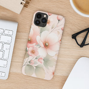 Elegante, verfeinerte, zarte Wasserfarben-Blumen Case-Mate iPhone Hülle