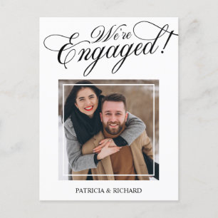 Elegante Verlobungsanzeige Wir sind verlobt Postkarte