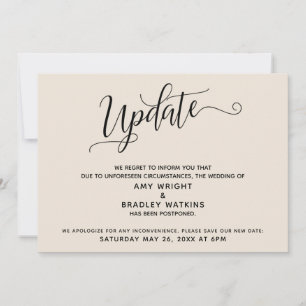 Elegante verspätete Hochzeitsankündigung Einladung