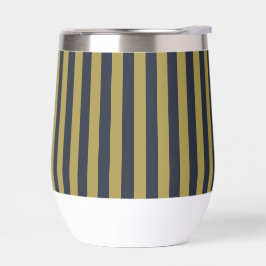 Elegante vertikale Streifen aus Gold und Navy