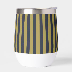 Elegante vertikale Streifen aus Gold und Navy