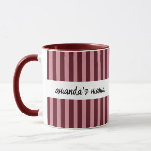 Elegante vertikale Streifen in zwei Tönen Tasse