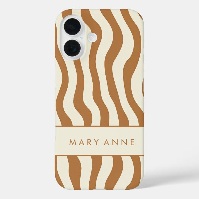 Elegante vertikale Streifen iPhone 16 Hülle (Rückseite)