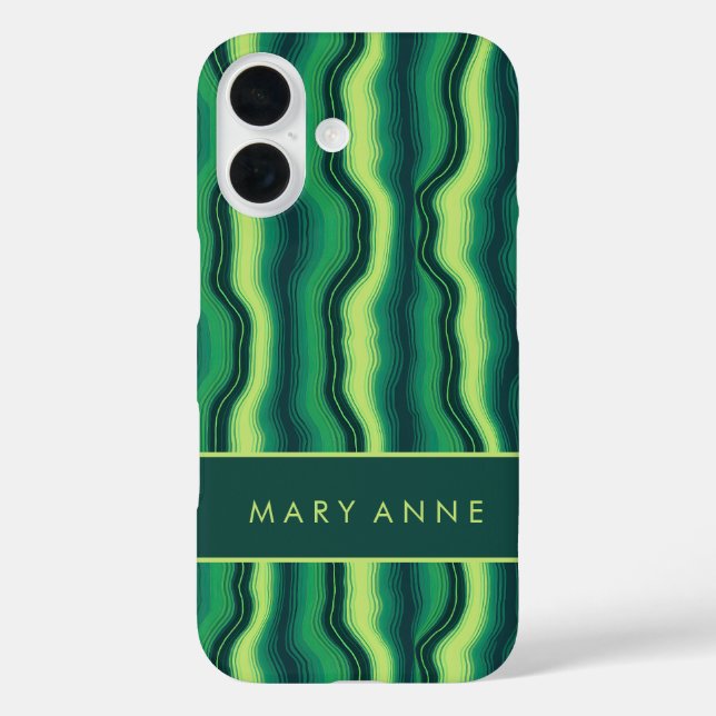 Elegante vertikale Streifen iPhone 16 Hülle (Rückseite)
