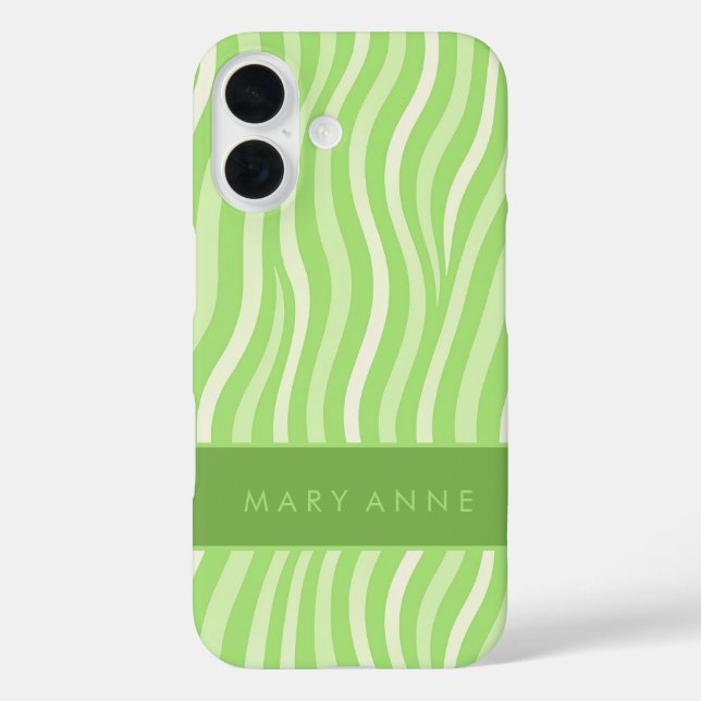 Elegante vertikale Streifen iPhone 16 Hülle (Rückseite)