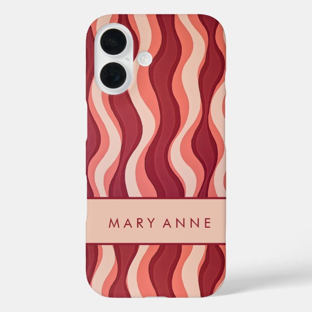 Elegante vertikale Streifen iPhone 16 Hülle (Rückseite)