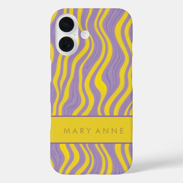Elegante vertikale Streifen iPhone 16 Hülle (Rückseite)