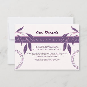 Elegante Verziert Paisley Fated Floral Wedding Det RSVP Karte