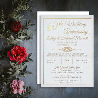 Elegante, verzierte 60. Hochzeitsjubiläums-Partyfo