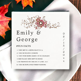 Elegante Verzierte Burgund-Blätter fallen blutige  Serviette