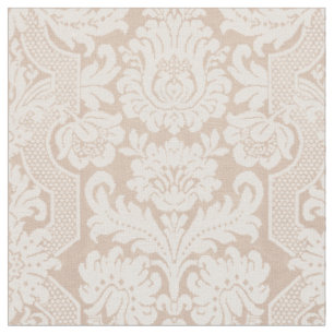 Elegante Verzierte Creme Viktorianisch Damask Stoff