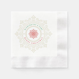 Elegante Verzierte Snowflake Serviette