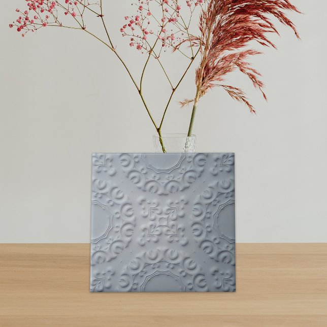 Elegante Verzierte Vintage Gray Imitate Bas Relief Fliese (Von Creator hochgeladen)