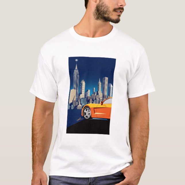 ELEGANTE VETTE AUTOMOBILE ART T-Shirt (Vorderseite)
