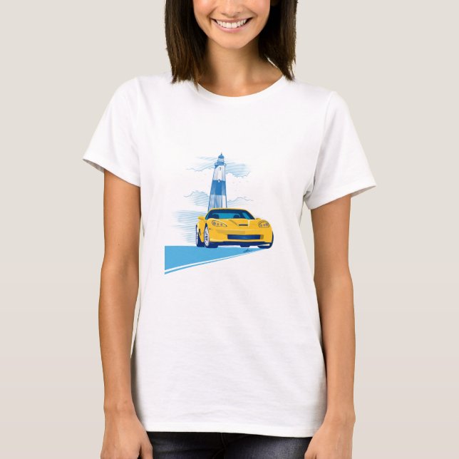 ELEGANTE VETTE AUTOMOBILE ART T-Shirt (Vorderseite)