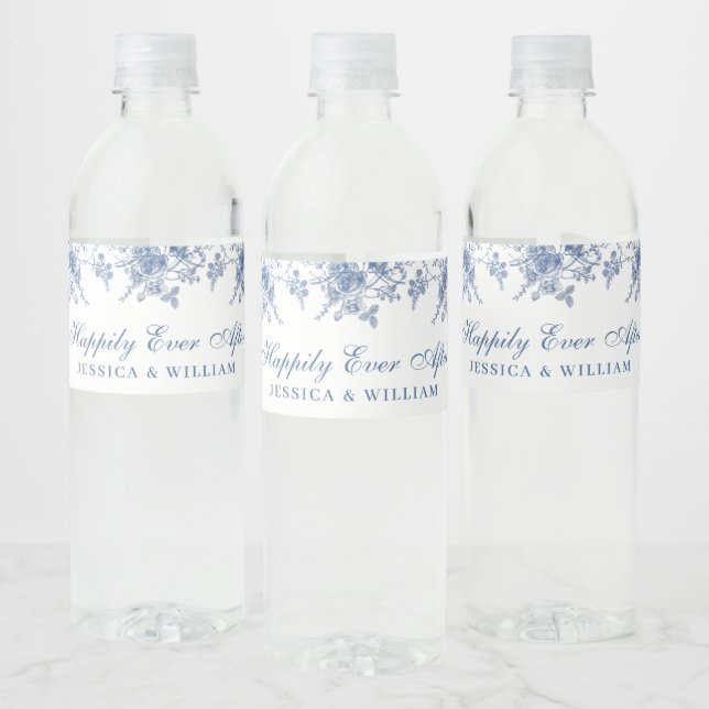 Elegante Viktorianisch Blue French Floral Wedding (Flaschen)