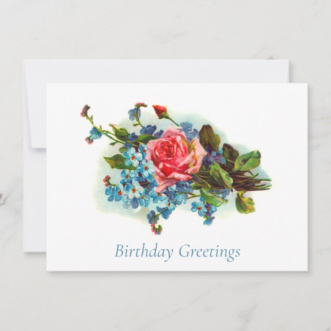 Elegante Viktorianisch Floral Bouquet Geburtstag P Mitteilungskarte (Vorderseite)