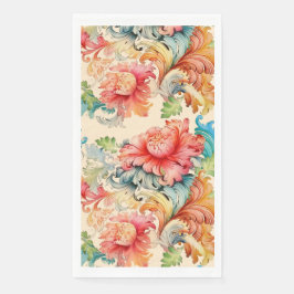 Elegante Viktorianische Blumenhochzeit Serviette