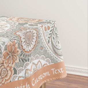 Elegante viktorianische Blumenmuster personalisier Tischdecke