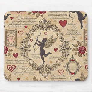 Elegante viktorianische Cupid-Valentinsliebe Mousepad
