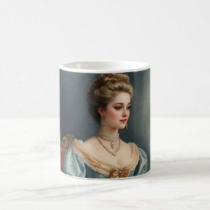 Elegante viktorianische Dame Klassisches Porträt K Kaffeetasse