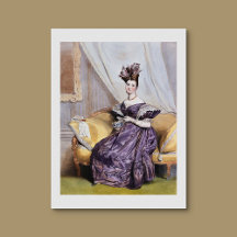 Elegante Viktorianische Dame mit Teacup - Vintage