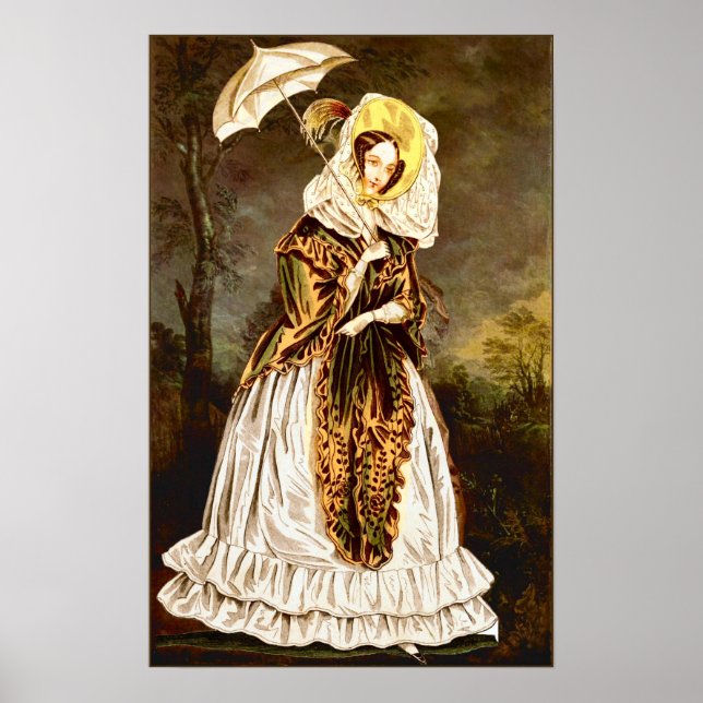 Elegante Viktorianische Dame Poster (Vorne)