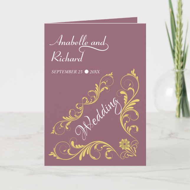 Elegante Viktorianische Hochzeit Einladung (Vorderseite)