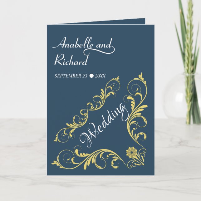 Elegante Viktorianische Hochzeit Einladung (Vorderseite)