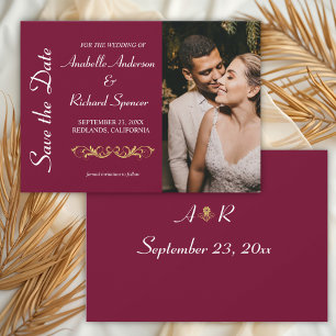Elegante Viktorianische Hochzeit Save The Date