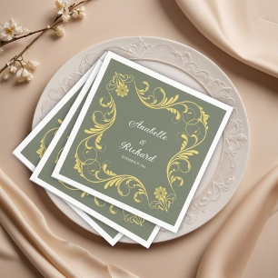 Elegante Viktorianische Hochzeit Serviette