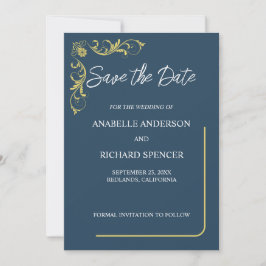 Elegante Viktorianische Hochzeit speichert das Dat Save The Date