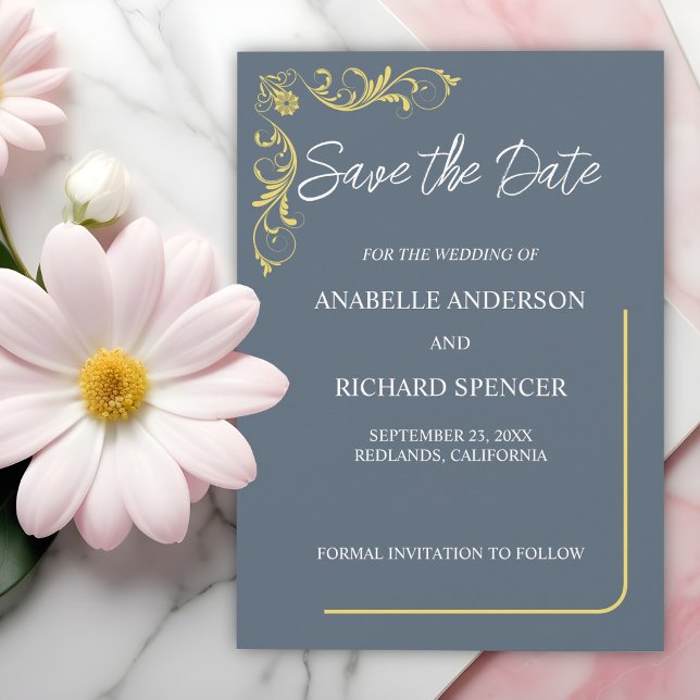 Elegante Viktorianische Hochzeit speichert das Dat Save The Date (Von Creator hochgeladen)