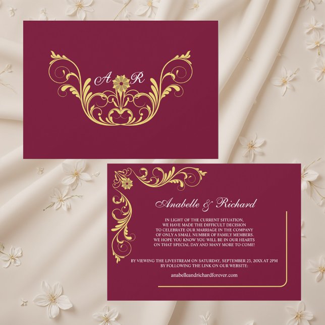 Elegante Viktorianische Hochzeitsankündigung Save The Date (Von Creator hochgeladen)