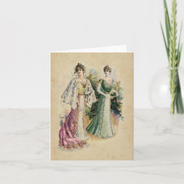Elegante Viktorianische Ladys Note Card Karte
