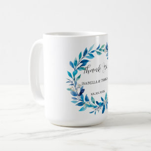 Elegante viktorianische marineblaue Lilien-Blumen- Kaffeetasse
