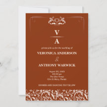 Elegante Viktorianische Orange Terracota