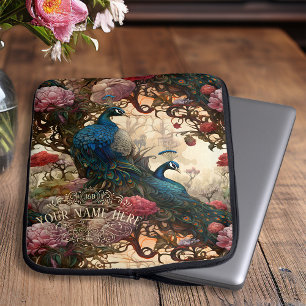 Elegante viktorianische Pfauen Bohemian Laptopschutzhülle