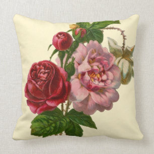 Elegante Viktorianische Rose Kissen