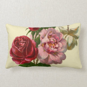 Elegante Viktorianische Rose Lendenkissen