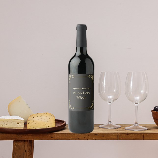 Elegante Villa Saroli Weinetikett (Von Creator hochgeladen)