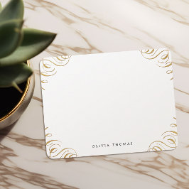 Elegante Vintag geblüht personalisiert Stationery Mitteilungskarte