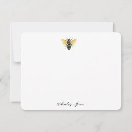Elegante Vintag Honey Bee Notes Dankeskarte