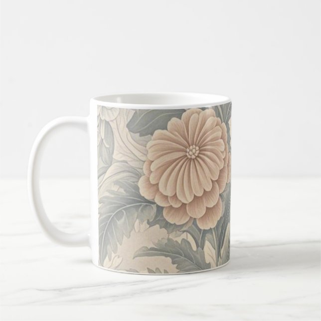 Elegante, Vintag inspiriert Blumenzart Kaffeetasse (Links)