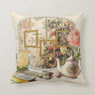 Elegante Vintage Antik viktorianische Teestube Dek Kissen
